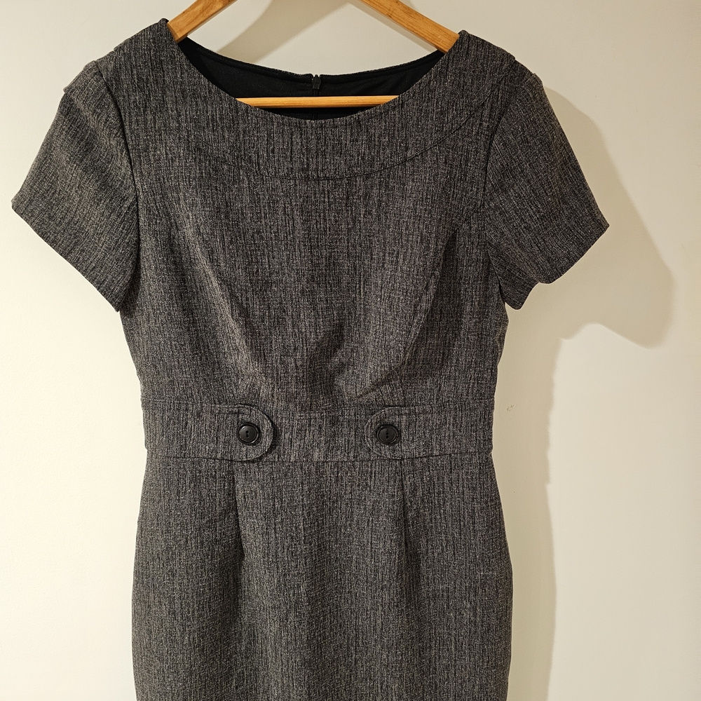 Connected Apparel Heather Gray Midi Dress